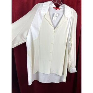 NWT NOS $795 Shamask Neiman Marcus White Tunic Blouse